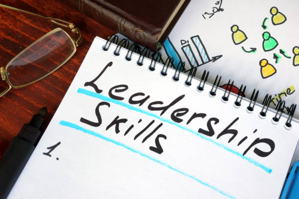 istock Notepad with leadership skills on a wooden surface. 687912416