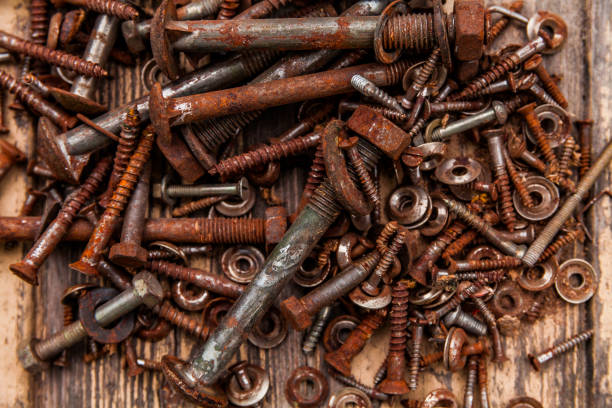 istock Collection of bolts and nuts of different sizes 687912642