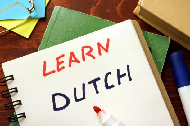 Photo of Learn dutch written in a notepad.