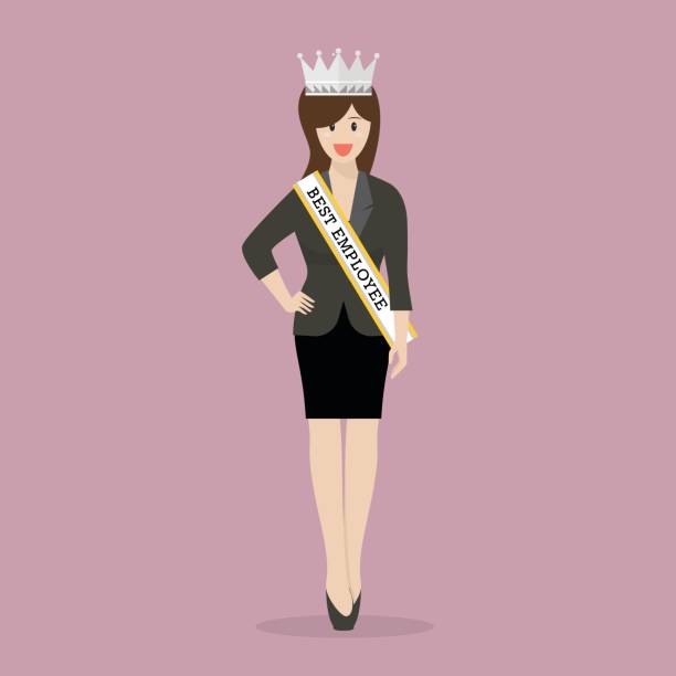 ilustrações, clipart, desenhos animados e ícones de melhor mulher do empregado - sash