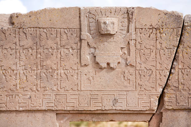 istock Sun gate on Tiwanaku, Bolivia 687920552