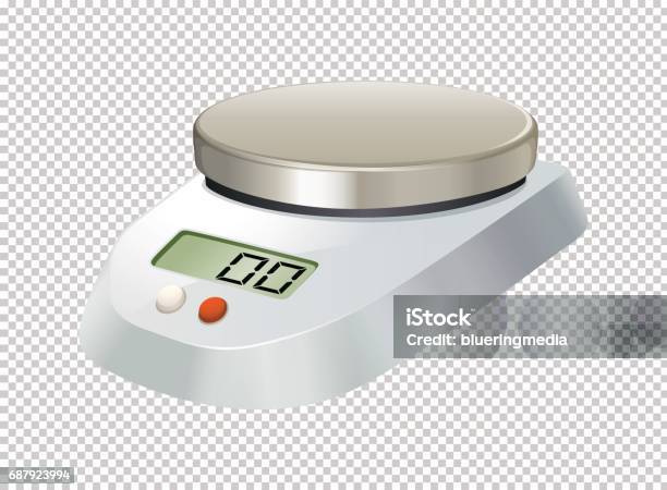 Digital Scale With Flat Plate Stock Illustration - Download Image Now -  Art, Baking, Clip - Office Supply - iStock