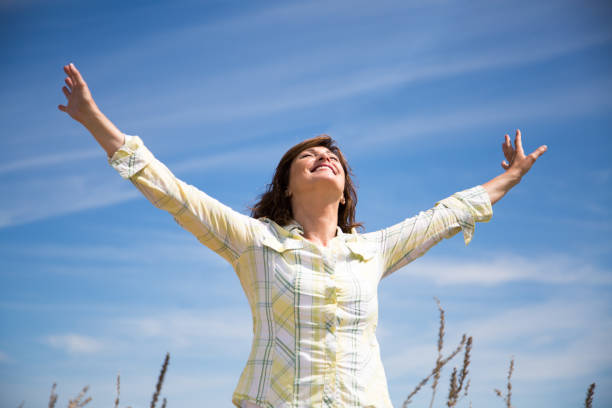 istock Woman grateful to nature 687931544
