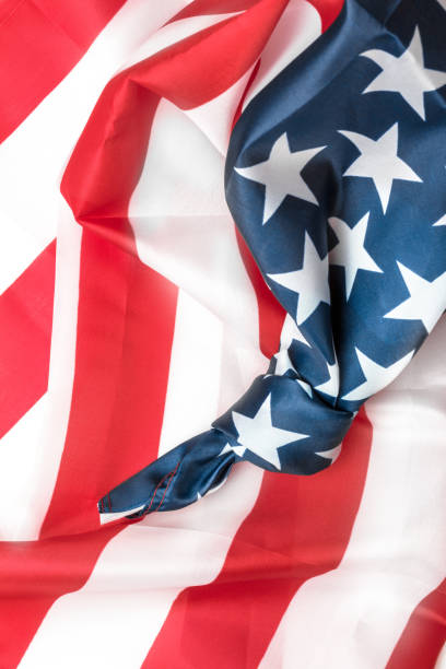 istock American flag with knot 687932454