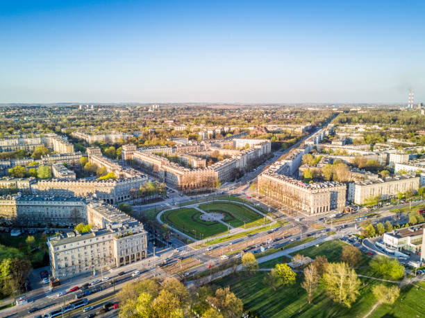 istock Nowa Huta - socrealist architecture in Krakow, Poland 687935618