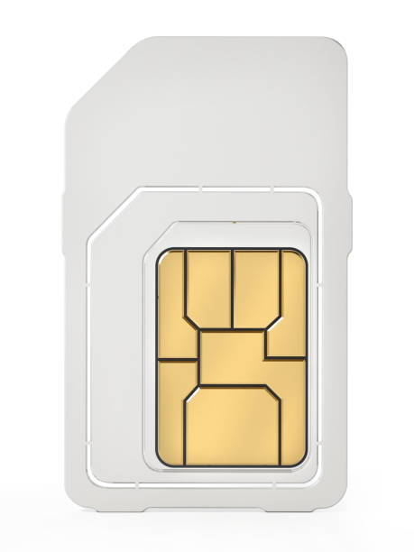 мини, микро- и нано simcards изолированы на белом - sim card stock illustrations