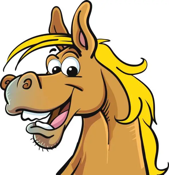 Vector illustration of horse head mascot