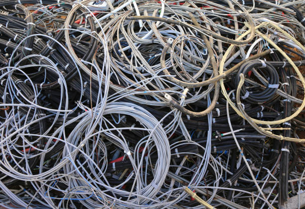 istock used electrical power cables in the landfill for recyclable mate 687937272