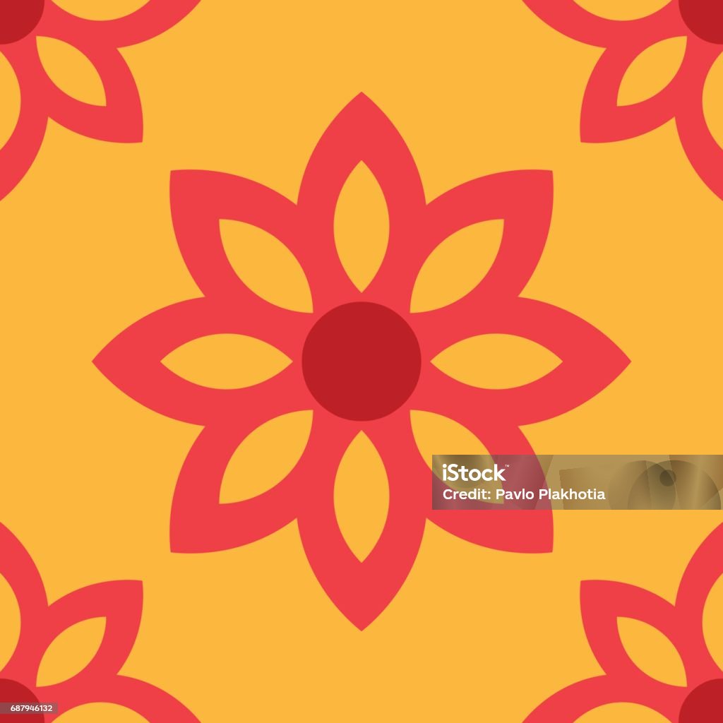 Simple Flower Pattern Background Stock Illustration - Download Image ...