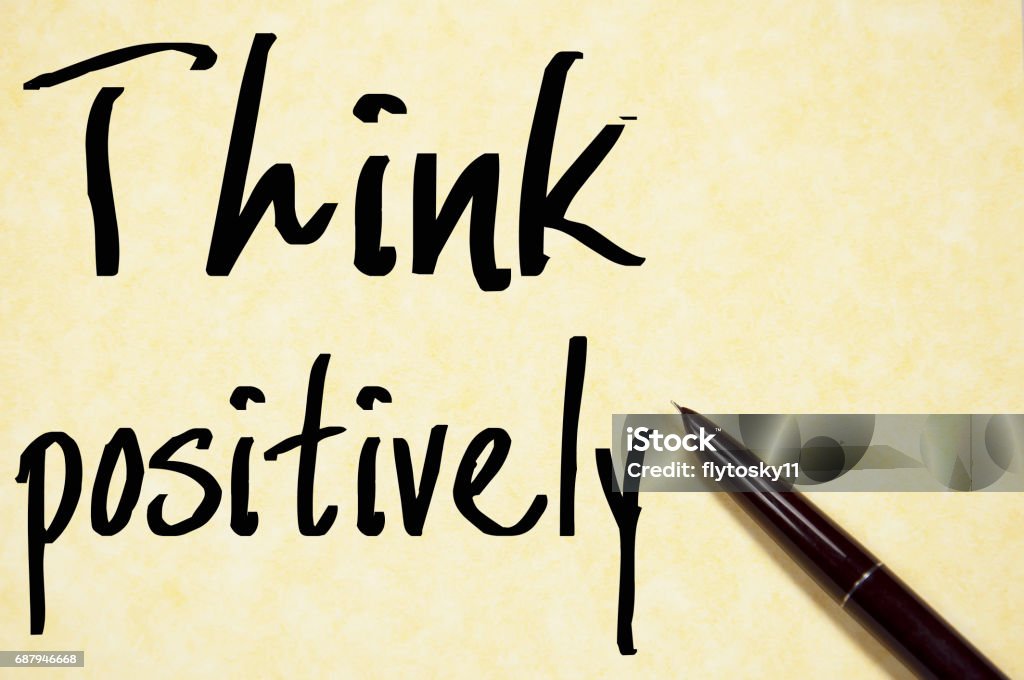 Positivly Text Think Positively Text Write On Paper Stock Illustration - Download ...
