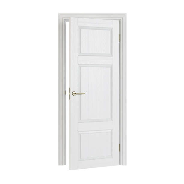 istock Door isolated on white background. 3D rendering. 687953954