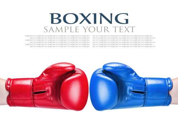 Front-faced boxing glove in white isolated background.