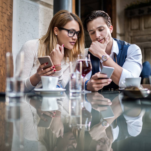 istock Couple in coffee shop 687954818