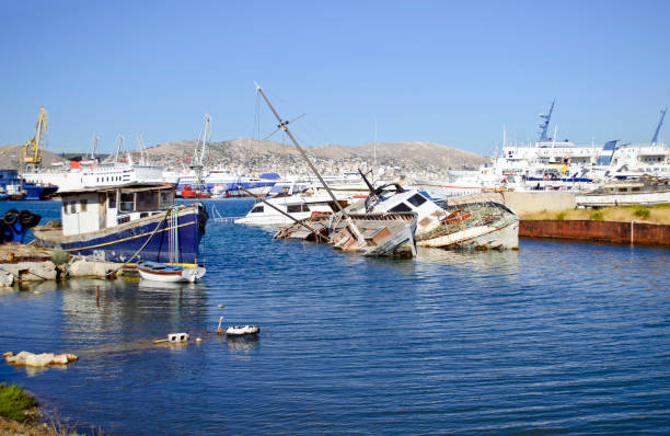 istock sunk boats Salamis Greece 687957974