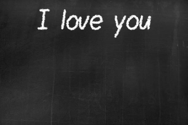 istock Blackboard with the text 'I love you' 687968784