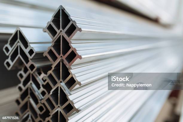 Stacking Corner Cleat Stock Photo - Download Image Now - Aluminum, Extrusion, Door