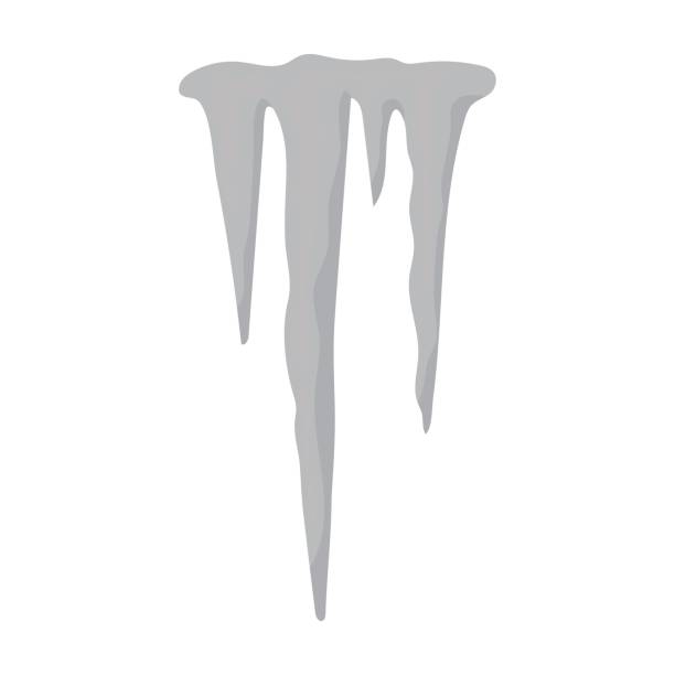 istock Icicles icon in monochrome style isolated on white background. Weather symbol stock vector illustration. 687979600