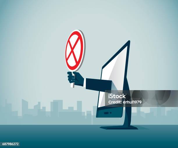 Stop Sign Stock Illustration - Download Image Now - Stop Gesture, Forbidden, Stop Sign