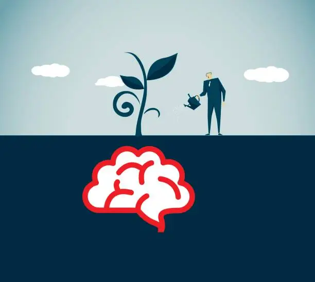 Vector illustration of planting