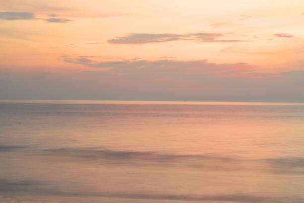 istock Seascape in the evening with golden sky 687988044