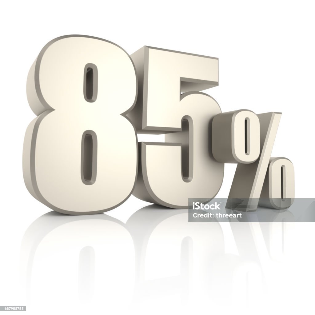 85 Prozent Isoliert Auf Wei em Hintergrund 3d Render Stock Vektor Art 85-prozent-isoliert-auf-wei-em-hintergrund-3d-render-stock-vektor-art