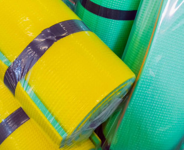 istock Yoga mats in the store. Selective focus. 687993508