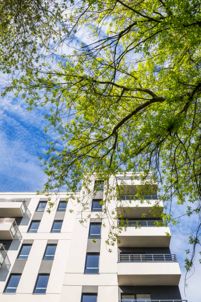 istock Summer in new modern housing estate 687994190