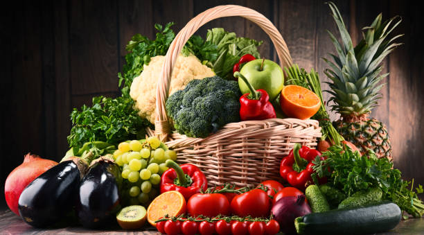istock Assorted raw organic vegetables and fruits 687994784