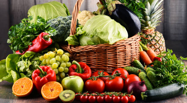 istock Assorted raw organic vegetables and fruits 687998236