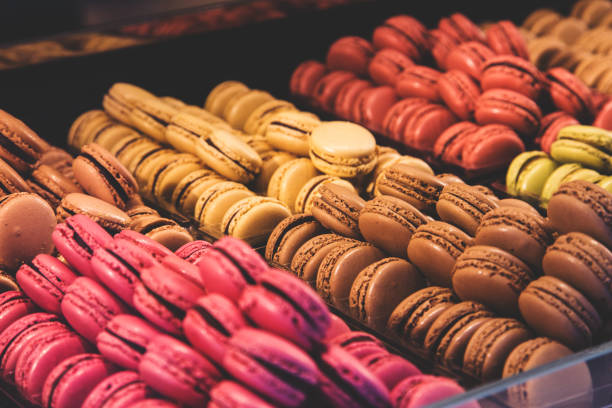 istock Colourful fresh and tasty macaroons 688009322