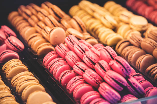 istock Colourful fresh and tasty macaroons 688009326