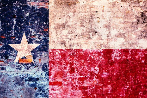 istock The flag of Texas, painted on the old wall 688015816