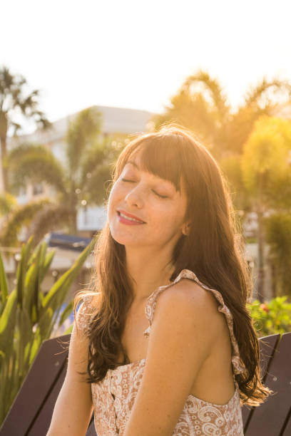 istock Pleasant young lady at the park 688019332