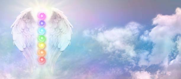 istock Angel Reiki Wings and Seven Chakras 688022418