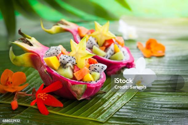 Cibo Asiatico - Fotografie stock e altre immagini di Frutto tropicale - Frutto tropicale, Alimentazione sana, Ambientazione esterna