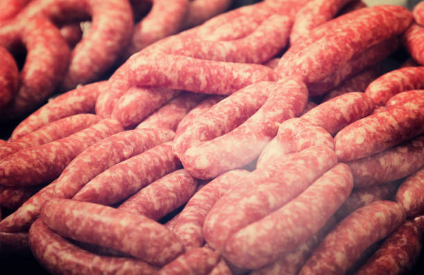 istock counter with assort of sausage 688034390