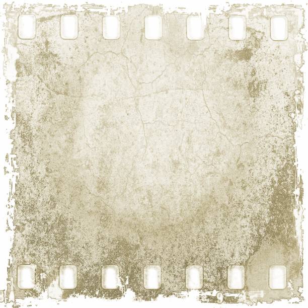 vintage sepia film pasek ramki na starym i uszkodzonym tle papieru. - sepia toned frame paper backgrounds stock illustrations