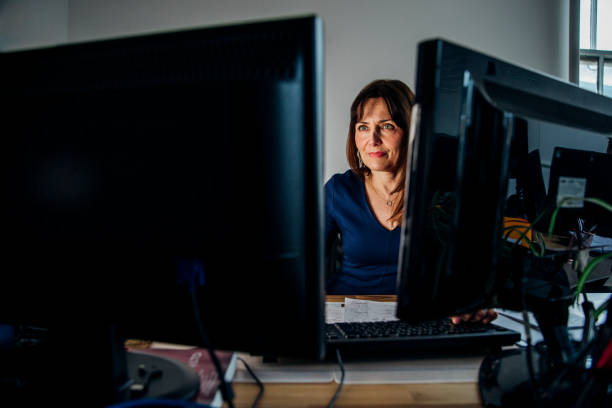 Businesswoman Working Late Again