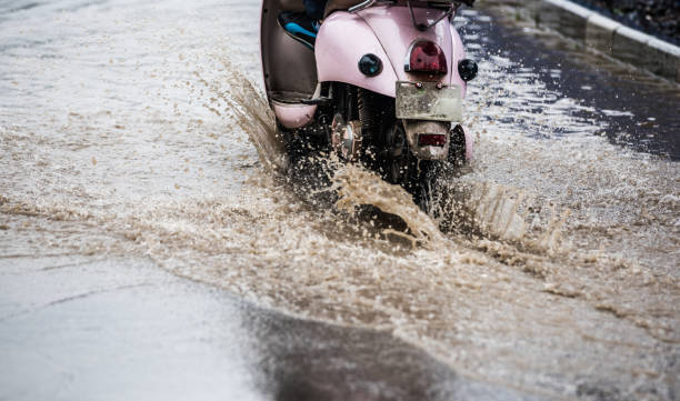 istock dirty water splash after vehicle roaring by 688046766