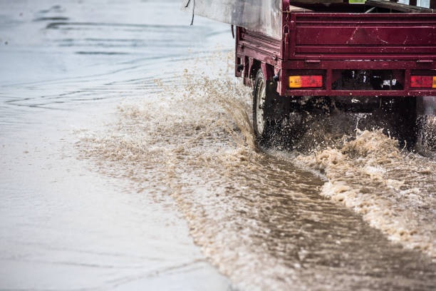istock dirty water splash after vehicle roaring by 688046768