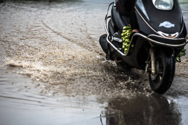 istock dirty water splash after vehicle roaring by 688046808