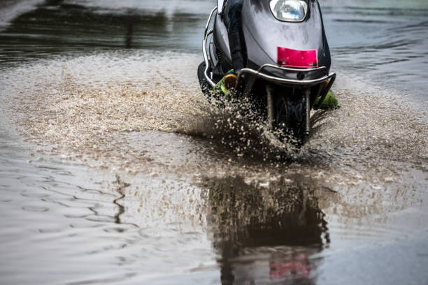 istock dirty water splash after vehicle roaring by 688046824