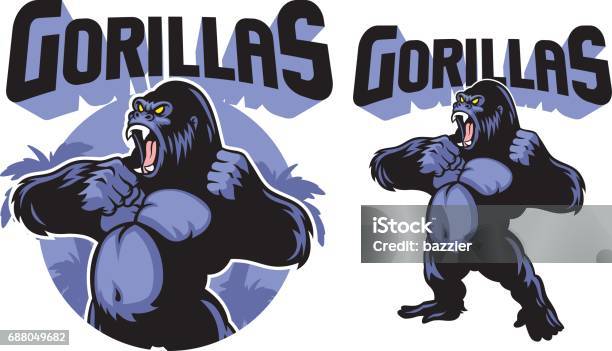 Big Gorillamaskottchen Stock Vektor Art und mehr Bilder von Gorilla - Gorilla, Rufen - Sprache, Menschenaffe