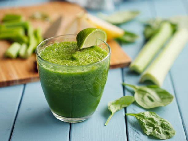 istock Healthy cucumber,celery spinach and pear smoothies 688053318