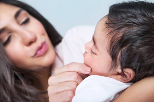 istock Happy mother with baby 688054504
