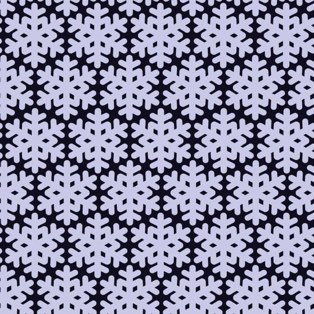 nahtlose muster mit snowflak. schwarz / weiß einfache und elegante tapeten. - seamless pattern meteorology snowflake stock-grafiken, -clipart, -cartoons und -symbole