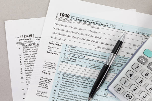 istock Close - up U.S. income tax form 688090588
