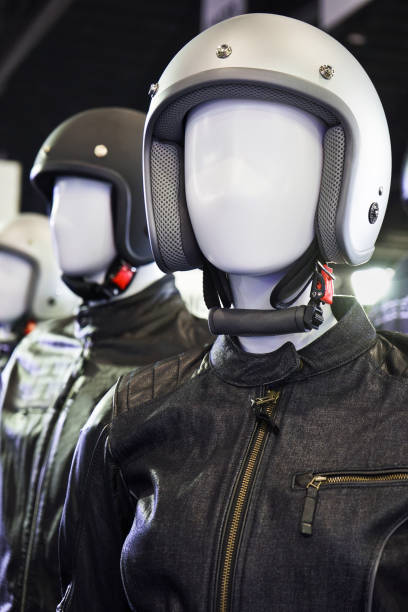 istock Motorcycle helmet and Motorbike jacket Style. 688095006