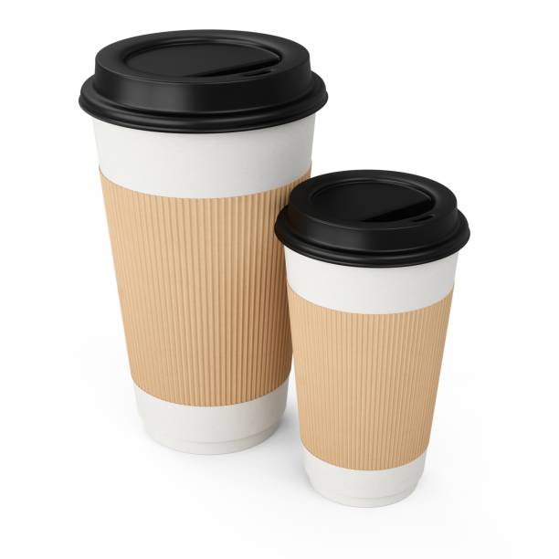 istock 3D Rendering paper coffee cups isolated on white background 688110734