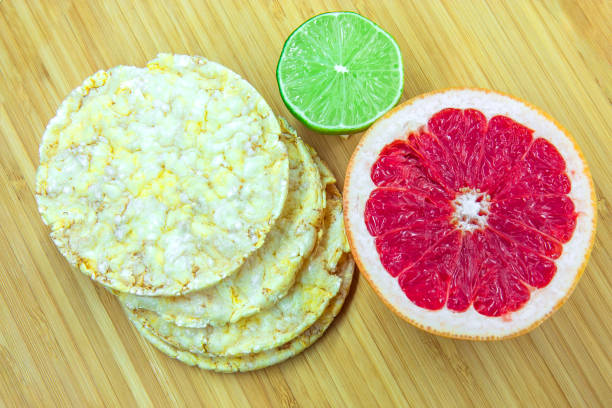 Rice cakes and citrus